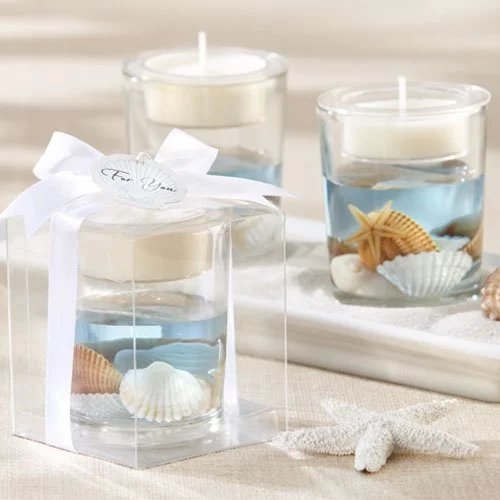 Seashell Gel Tea Light Holder Wedding Favours